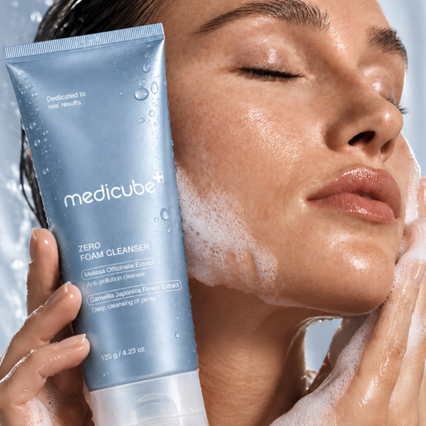 Medicube Zero Foam Cleanser model shot