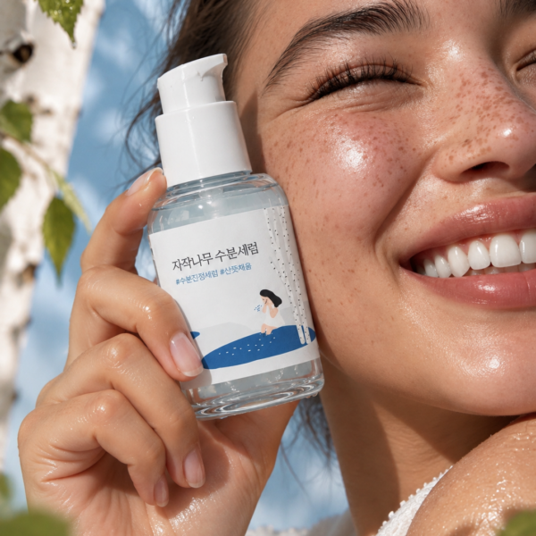 Round Lab Birch Juice Serum model shot