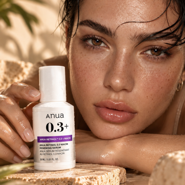 Anua Retinol 0.3 Niacin Renewing Serum model shot