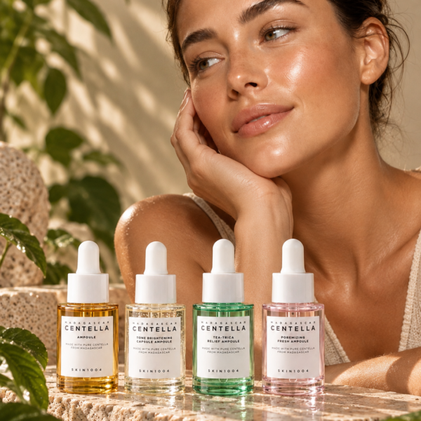 Skin1004 Madagascar Centella Ampoule Kit model shot
