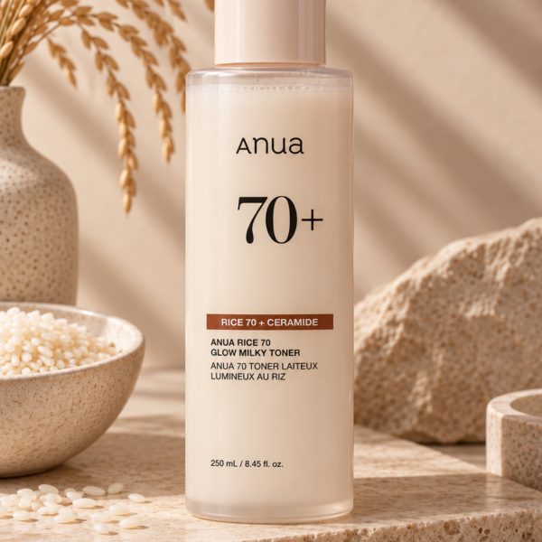Anua Rice 70 Illuminating Milky Tonic 250ml bottle