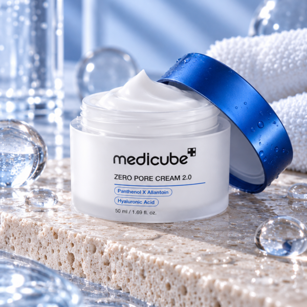 Medicube Zero Pore Cream 2.0 pot open