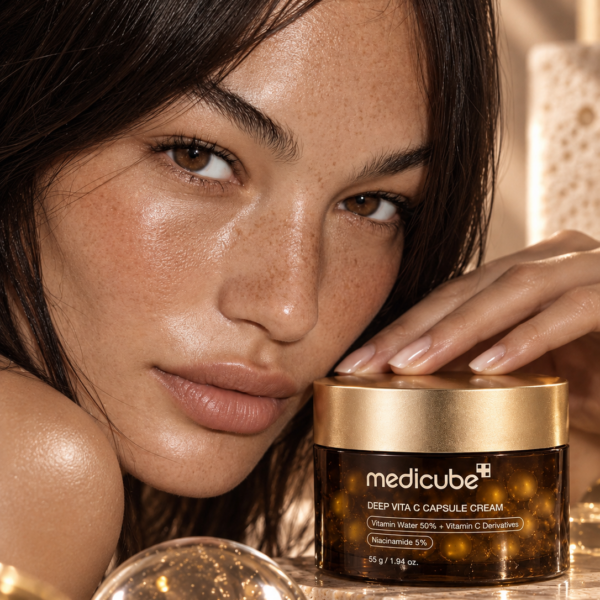 Medicube Deep Vita C Capsule Cream 55g model shot