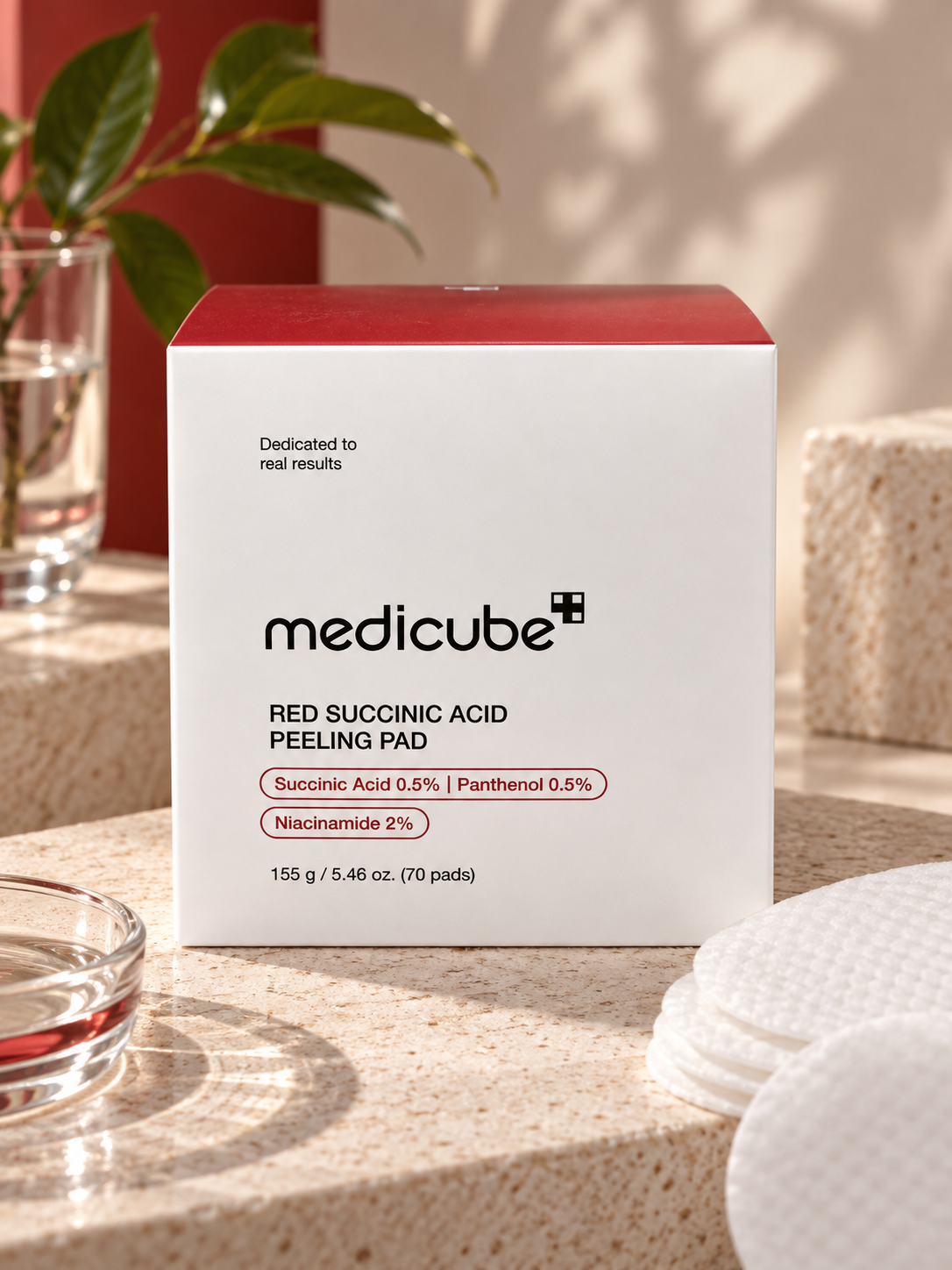98033274-0AC3-4B01-B039-DDE83608602E Medicube Red Succinic Acid Peeling Pad 70pcs box
