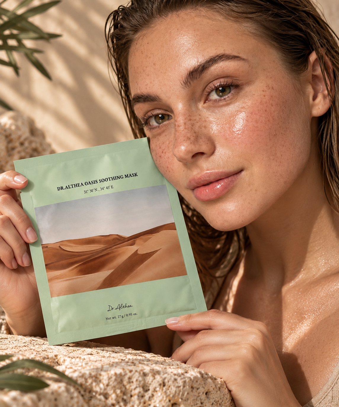 9807FB24-B07A-4709-92C8-5EF5FA7DFB01 Dr Althea Oasis Soothing Mask model shot