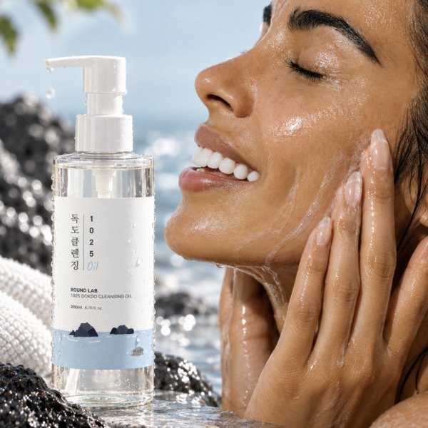 Round Lab 1025 Dokdo Cleansing Oil model shot