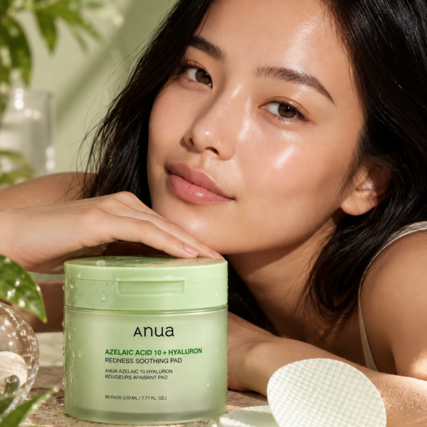 Anua Azelaic Acid 10 Hyaluron Redness Soothing Pad model shot