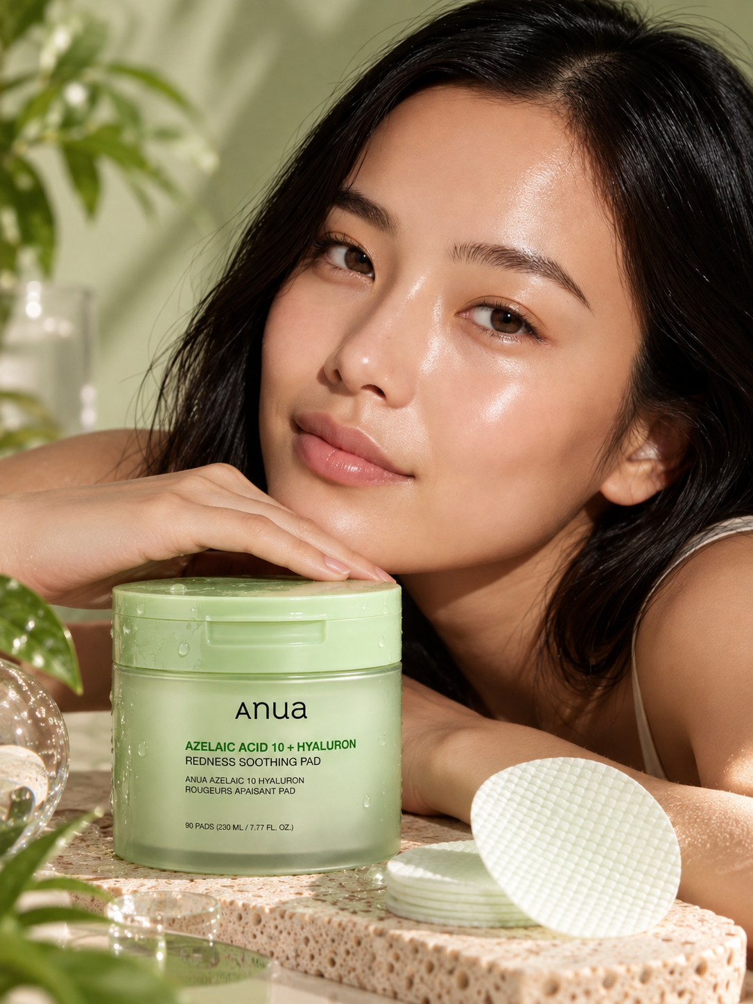 F793DAB5-0850-4C8B-8154-3F8A3A94FD75 Anua Azelaic Acid 10 Hyaluron Redness Soothing Pad model shot