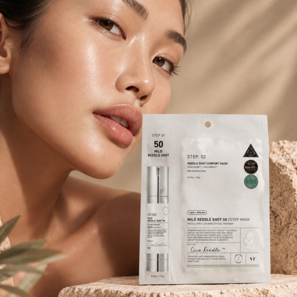 VT Cosmetics Mild Reedle Shot 50 2-Step Mask model shot