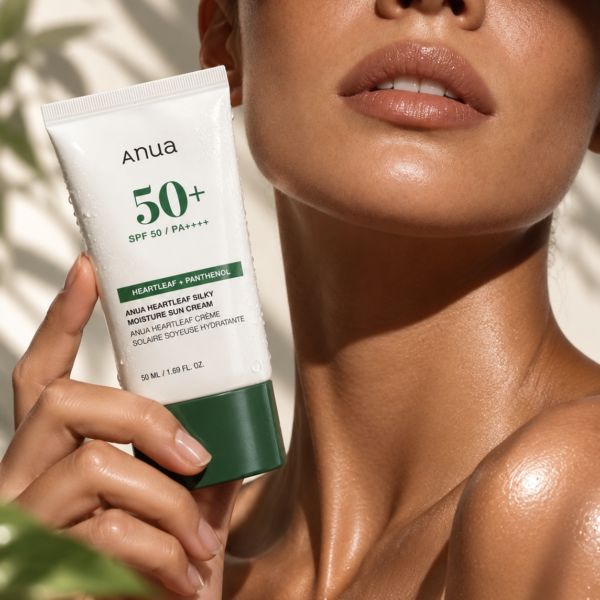 Anua Heartleaf Silky Moisture Sun Cream model