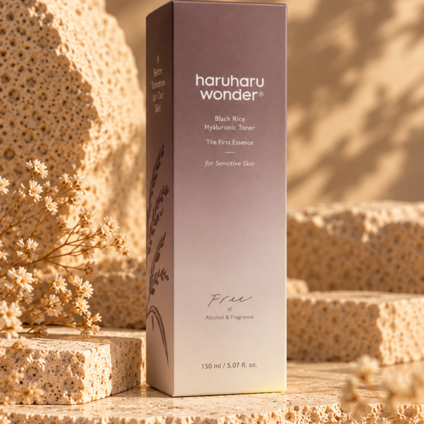 Haruharu Wonder Black Rice Hyaluronic Toner for Sensitive Skin 300ml doos