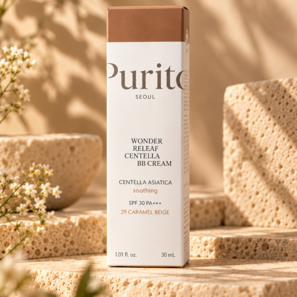 Purito Wonder Releaf Centella BB Cream Caramel Beige doos