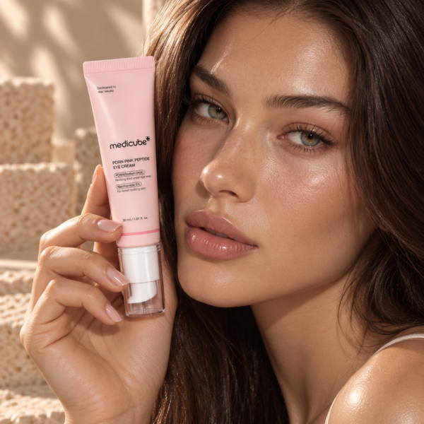 Medicube PDRN Pink Peptide Eye Cream model