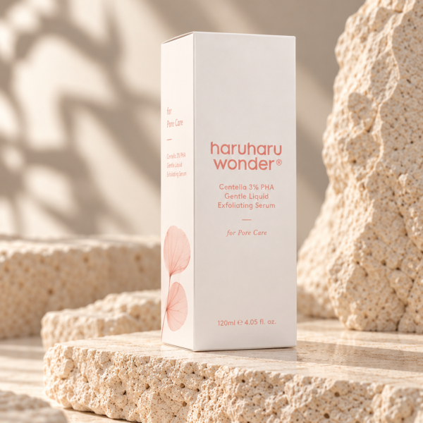 Haruharu Wonder Centella 3% PHA Gentle Liquid Exfoliating Serum doos