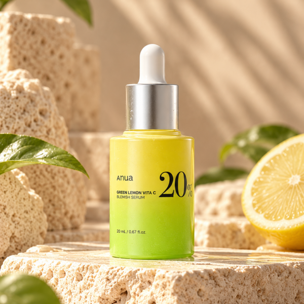 Anua Green Lemon Vitamin C Blemish Serum fles