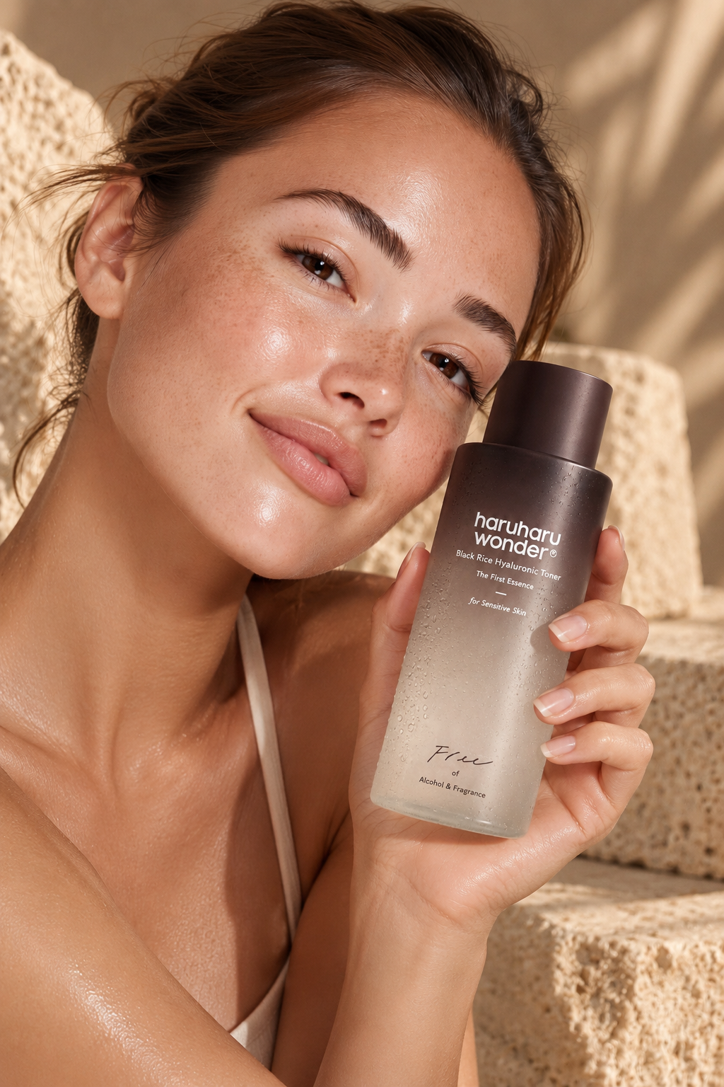 Haruharu Wonder Black Rice Hyaluronic Toner model Haruharu Wonder Black Rice Hyaluronic Toner model