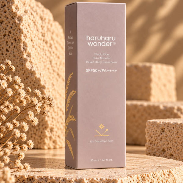 Haruharu Wonder Black Rice Pure Mineral Relief Daily Sunscreen doos