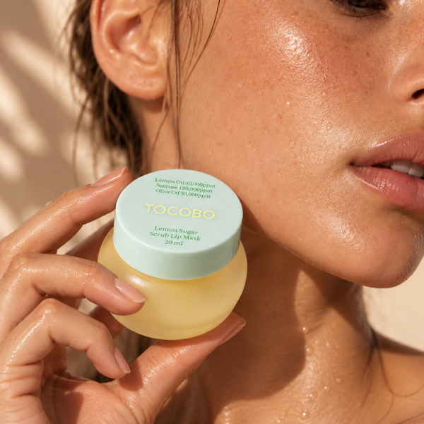 Tocobo Lemon Sugar Scrub Lip Mask model