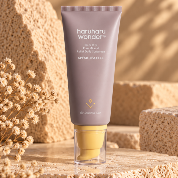 Haruharu Wonder Black Rice Pure Mineral Relief Daily Sunscreen tube