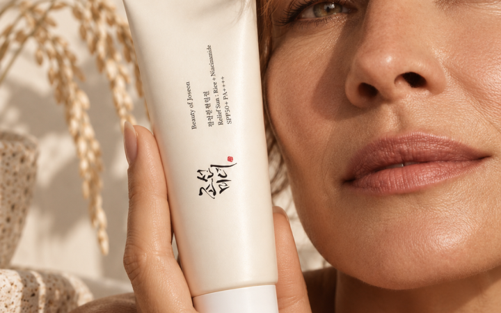 Beauty of Joseon Relief Sun Rice and Niacinamide model shot